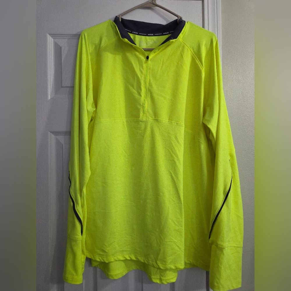 Under Armour Men's Bright Yellow Pullover Running Shirt